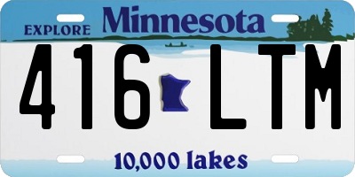 MN license plate 416LTM