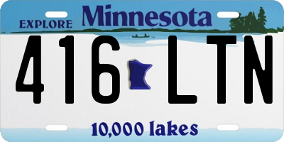 MN license plate 416LTN