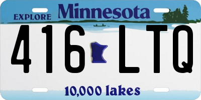 MN license plate 416LTQ