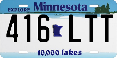 MN license plate 416LTT