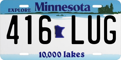 MN license plate 416LUG
