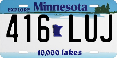 MN license plate 416LUJ