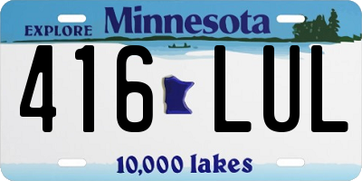 MN license plate 416LUL
