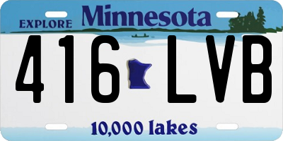 MN license plate 416LVB