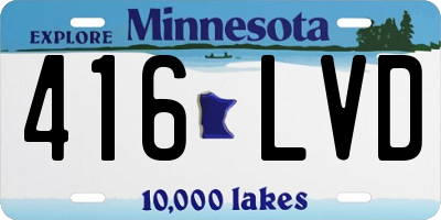 MN license plate 416LVD