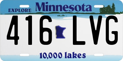 MN license plate 416LVG