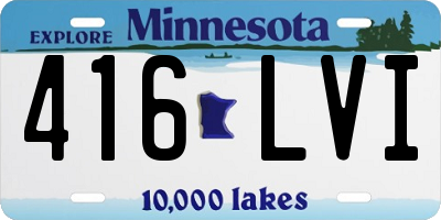 MN license plate 416LVI
