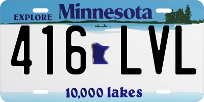 MN license plate 416LVL