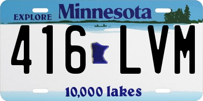 MN license plate 416LVM