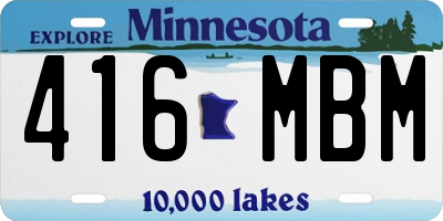 MN license plate 416MBM