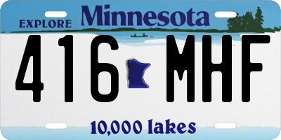 MN license plate 416MHF