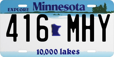 MN license plate 416MHY