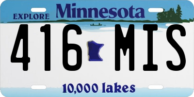 MN license plate 416MIS