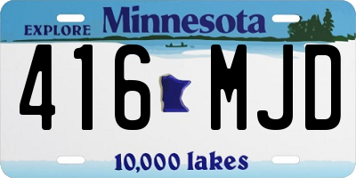 MN license plate 416MJD