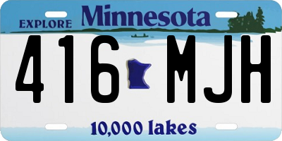 MN license plate 416MJH