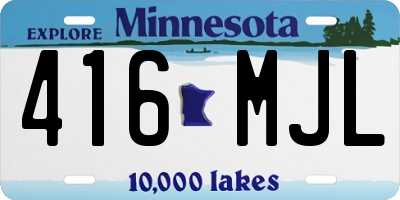 MN license plate 416MJL