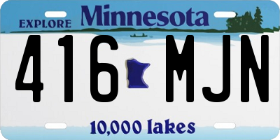 MN license plate 416MJN