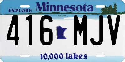 MN license plate 416MJV