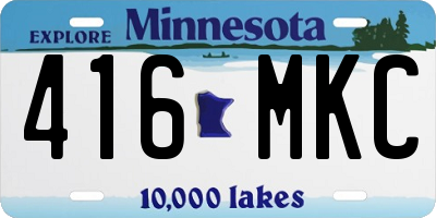 MN license plate 416MKC