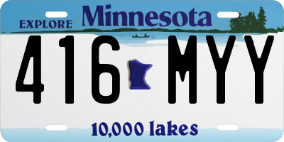 MN license plate 416MYY