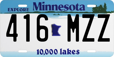 MN license plate 416MZZ