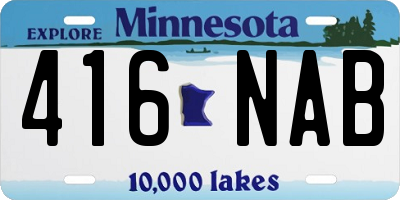 MN license plate 416NAB
