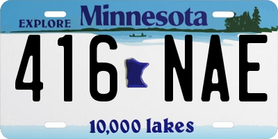 MN license plate 416NAE