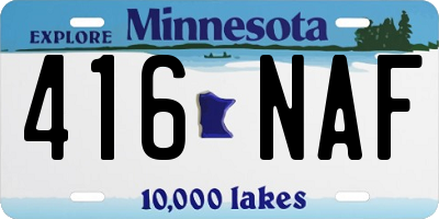 MN license plate 416NAF