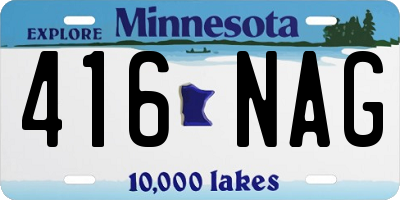 MN license plate 416NAG