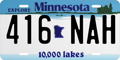 MN license plate 416NAH