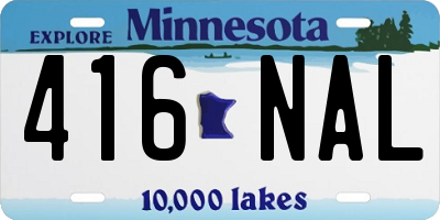 MN license plate 416NAL
