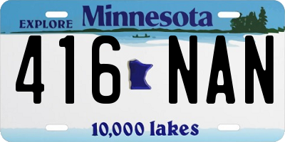 MN license plate 416NAN