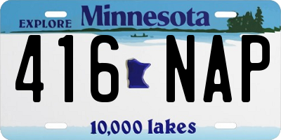 MN license plate 416NAP