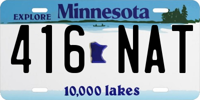 MN license plate 416NAT