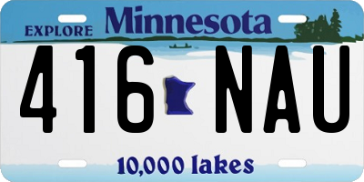 MN license plate 416NAU