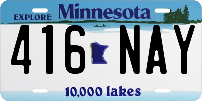 MN license plate 416NAY