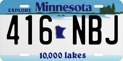 MN license plate 416NBJ