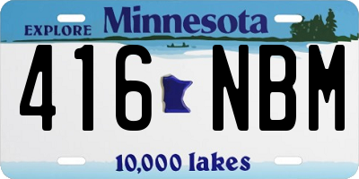 MN license plate 416NBM