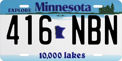 MN license plate 416NBN