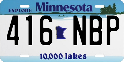 MN license plate 416NBP