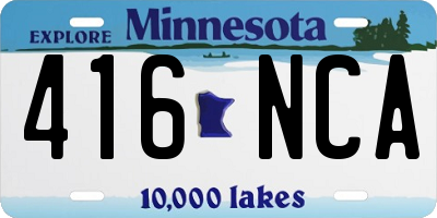 MN license plate 416NCA
