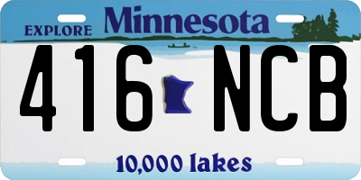 MN license plate 416NCB