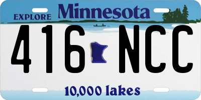 MN license plate 416NCC