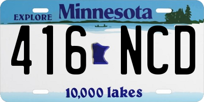 MN license plate 416NCD