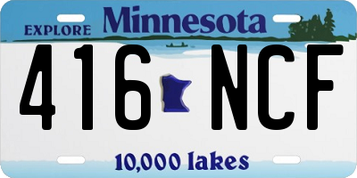 MN license plate 416NCF