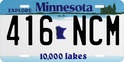 MN license plate 416NCM