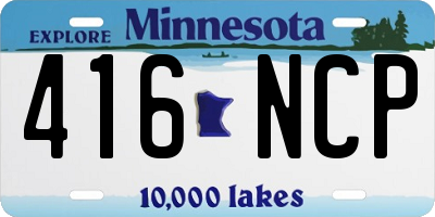 MN license plate 416NCP