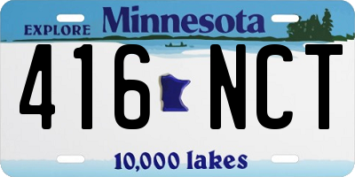 MN license plate 416NCT