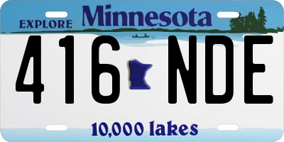 MN license plate 416NDE