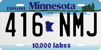 MN license plate 416NMJ
